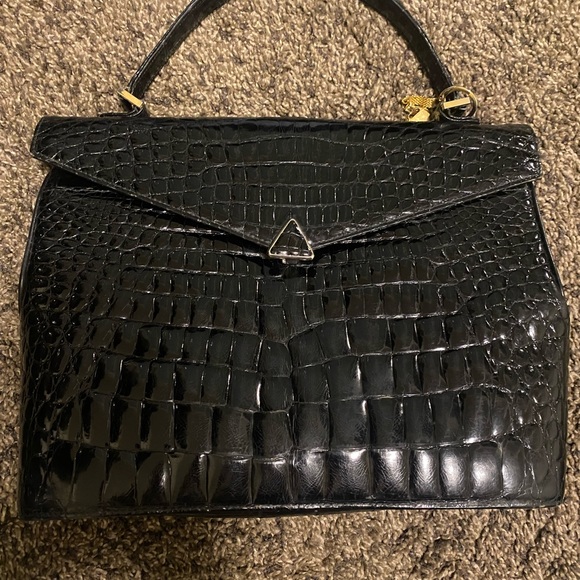 Made in Italy giani parapini. Crocodile leather hand bag - Picture 5 of 15